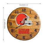 Cleveland Browns Oak Barrel Clock Authentic Kentucky Whiskey Barrel Top