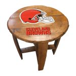 Cleveland Browns Officially Licensed Custom Oak Whiskey Barrel Table