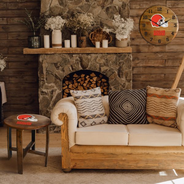 Cleveland Browns Officially Licensed Custom Oak Whiskey Barrel Table 2