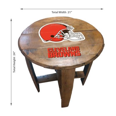 Cleveland Browns Officially Licensed Custom Oak Whiskey Barrel Table