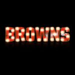 Cleveland Browns Recycled Metal Lighted Wordmark Logo Sign