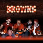 Cleveland Browns Recycled Metal Lighted Wordmark Logo Sign