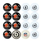 Cleveland Browns Regulation Billiard Ball Set