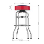 Cleveland Guardians Chrome Bar Stool American Made Team Barstool