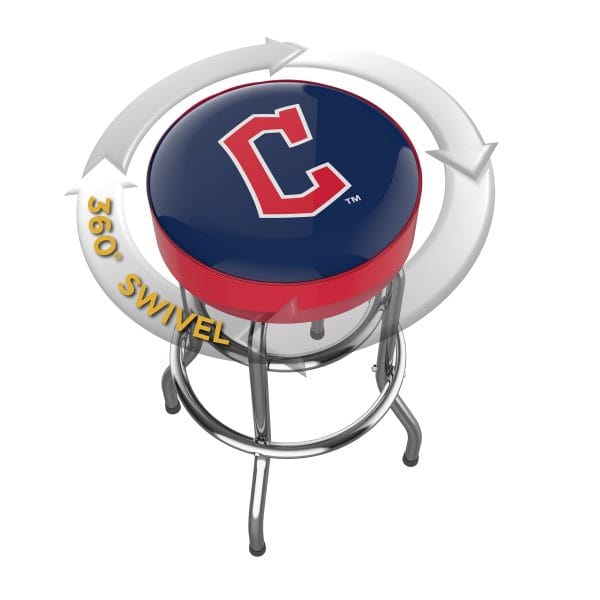 Cleveland Guardians Chrome Bar Stool American Made Team Barstool 4