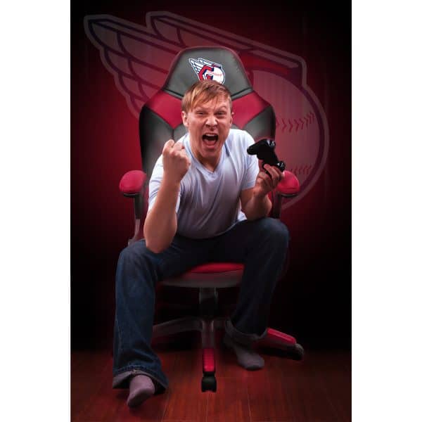 Cleveland Guardians Embroidered Oversized Gaming Chair with Pouch 3