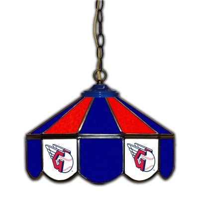 Cleveland Guardians Stained Glass 14 Inch Hanging Pub Light