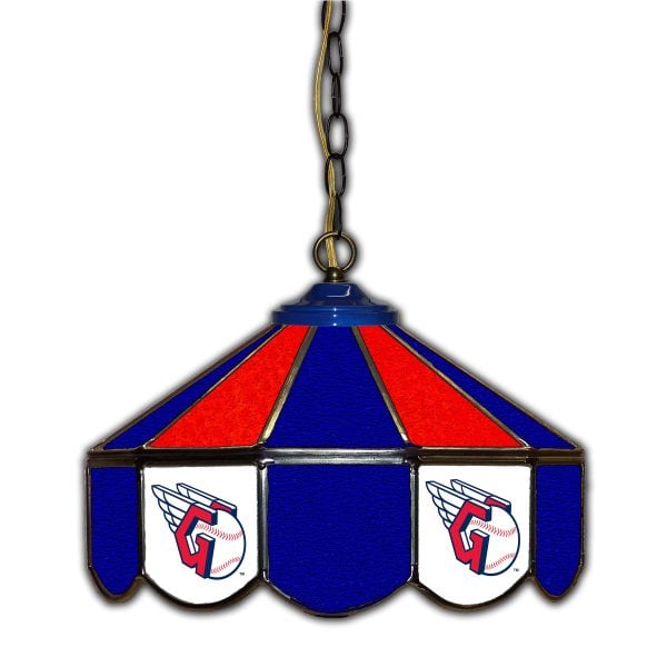 Cleveland Guardians Stained Glass 14 Inch Hanging Pub Light