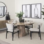Cline 20.9L x 23.0W x 31.9H Gray Fabric W/Black Wood Dining Chair