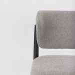 Cline 20.9L x 23.0W x 31.9H Gray Fabric W/Black Wood Dining Chair