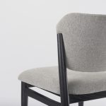 Cline 20.9L x 23.0W x 31.9H Gray Fabric W/Black Wood Dining Chair