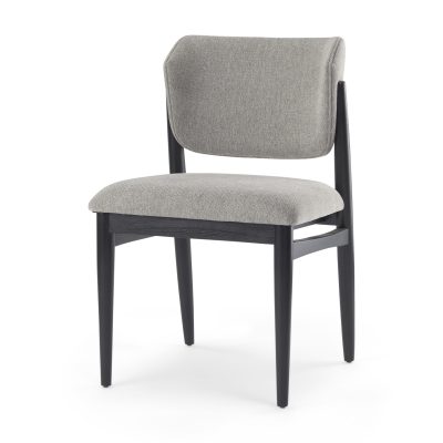 Cline 20.9L x 23.0W x 31.9H Gray Fabric W/Black Wood Dining Chair