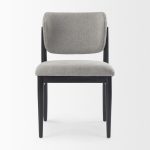Cline 20.9L x 23.0W x 31.9H Gray Fabric W/Black Wood Dining Chair
