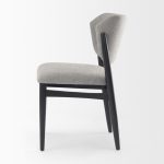 Cline 20.9L x 23.0W x 31.9H Gray Fabric W/Black Wood Dining Chair
