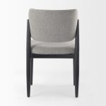 Cline 20.9L x 23.0W x 31.9H Gray Fabric W/Black Wood Dining Chair