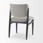 Cline 20.9L x 23.0W x 31.9H Gray Fabric W/Black Wood Dining Chair