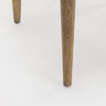 Cline Cream Fabric Upholstered and Light Brown Wood Dining Chair