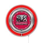 University of Alabama (Elephant) 15-Inch Neon Logo Clock in Chrome 6 University of Alabama (Elephant) 15-Inch Neon Logo Clock in Chrome