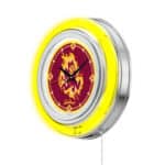 Arizona State University (Sparky) 15-Inch Neon Logo Clock in Chrome