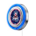 University of Arizona 15-Inch Neon Logo Clock in Chrome 7 University of Arizona 15-Inch Neon Logo Clock in Chrome