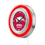University of Arkansas 15-Inch Neon Logo Clock in Chrome 7 University of Arkansas 15-Inch Neon Logo Clock in Chrome