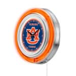 Auburn University 15-Inch Neon Logo Clock in Chrome 7 Auburn University 15-Inch Neon Logo Clock in Chrome
