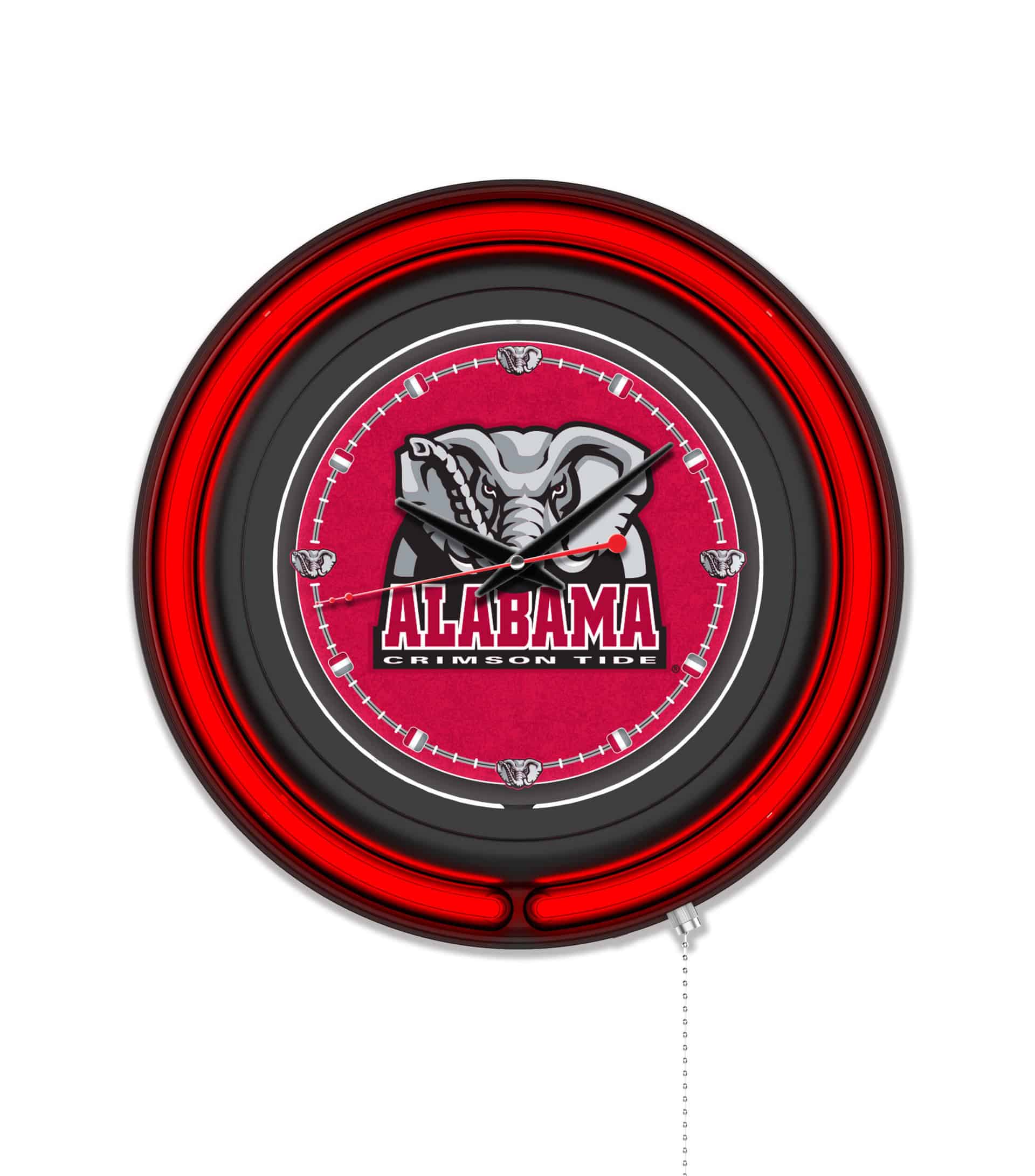 University of Alabama (Elephant) 15-Inch Neon Logo Clock in Black 6 University of Alabama (Elephant) 15-Inch Neon Logo Clock in Black