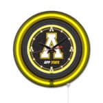 Appalachian State University 15-Inch Neon Logo Clock in Black 6 Appalachian State University 15-Inch Neon Logo Clock in Black