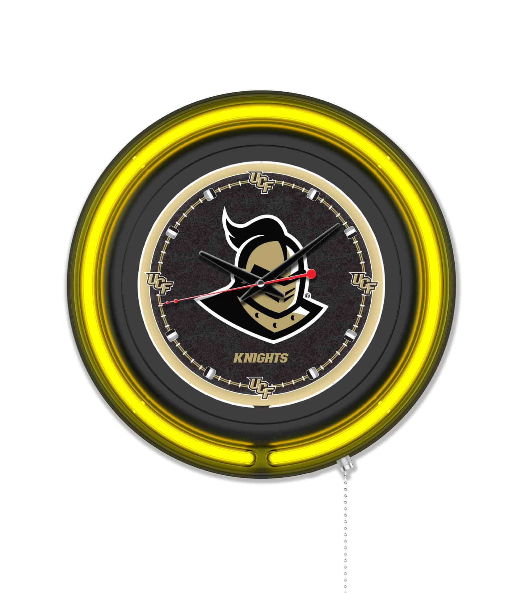 University of Central Florida 15-Inch Neon Logo Clock in Black 1 University of Central Florida 15-Inch Neon Logo Clock in Black