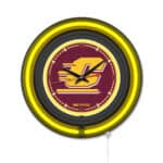 Central Michigan University 15-Inch Neon Logo Clock in Black
