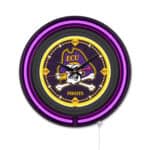 East Carolina University 15-Inch Neon Logo Clock in Black