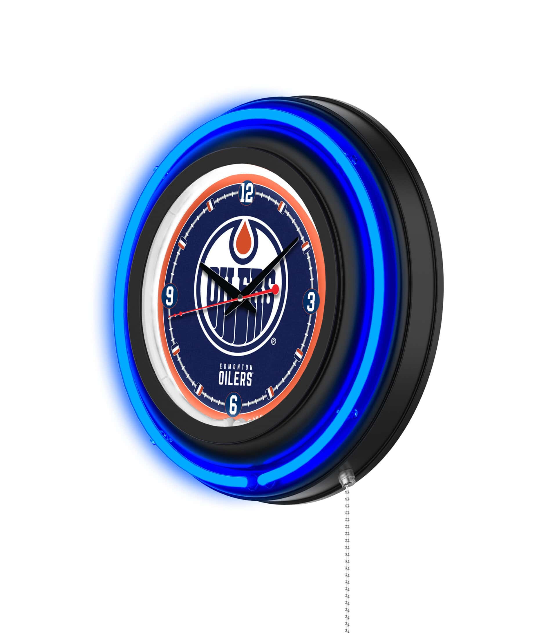 Edmonton Oilers 15-Inch Neon Logo Clock in Black 7 Edmonton Oilers 15-Inch Neon Logo Clock in Black