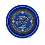 Grand Valley State University 15-Inch Neon Logo Clock in Black