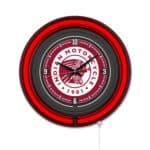 Indian Motorcycle 15-Inch Neon Logo Clock in Black