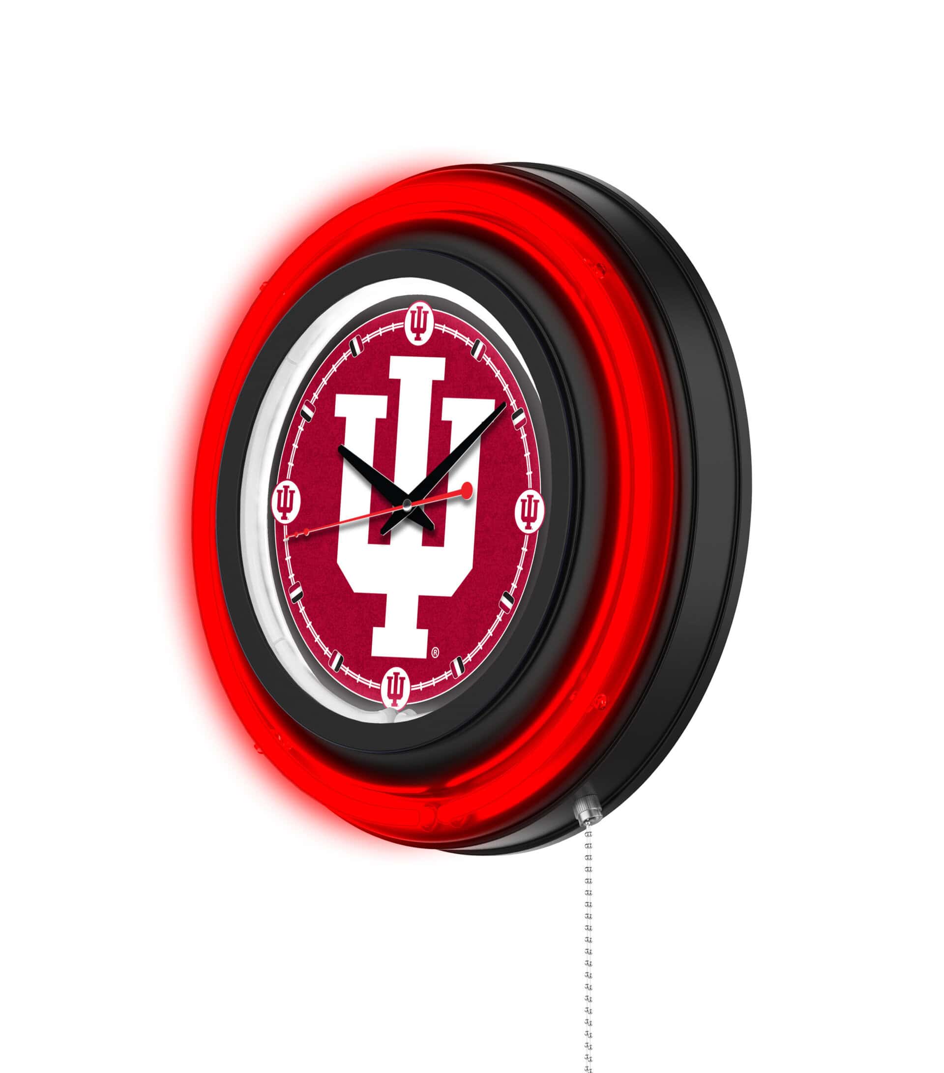 Indiana University 15-Inch Neon Logo Clock in Black 7 Indiana University 15-Inch Neon Logo Clock in Black