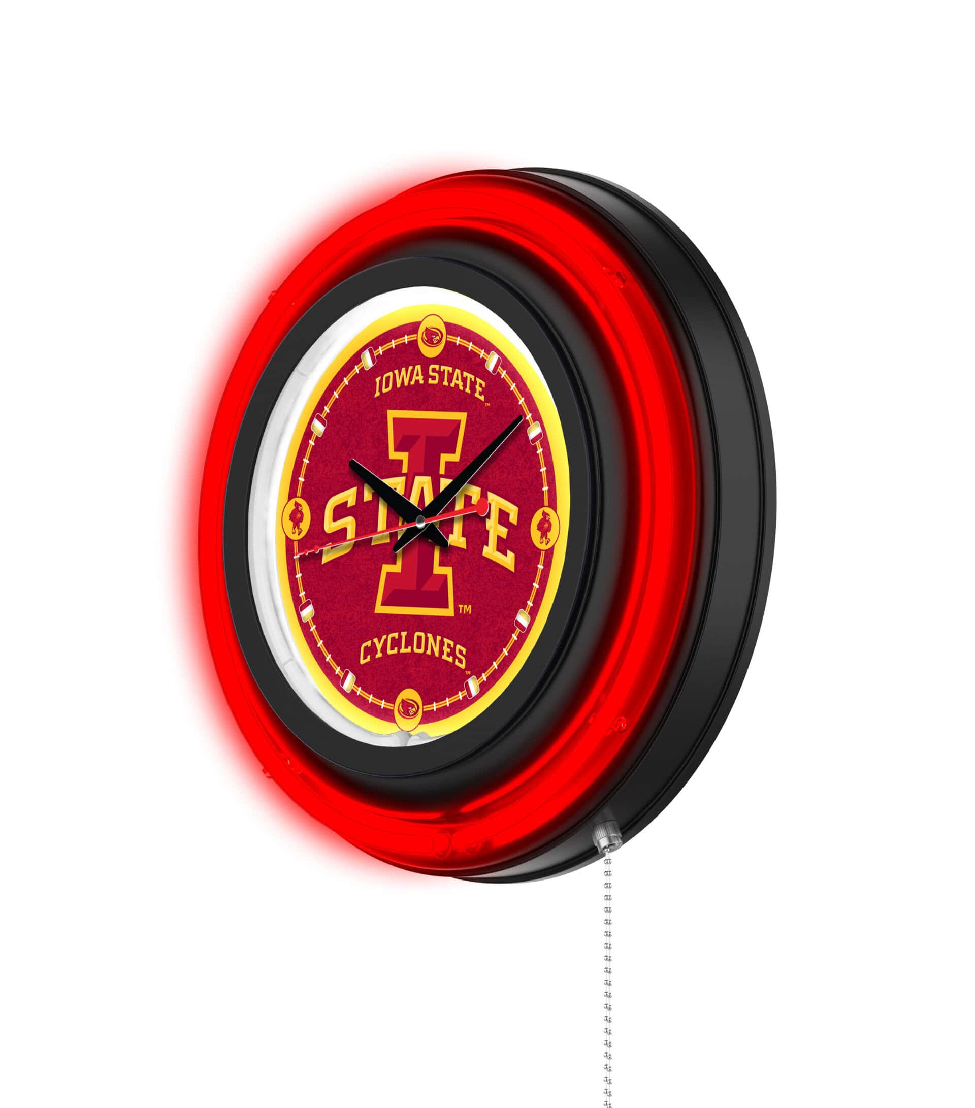Iowa State University 15-Inch Neon Logo Clock in Black 7 Iowa State University 15-Inch Neon Logo Clock in Black