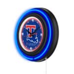 Louisiana Tech University 15-Inch Neon Logo Clock in Black