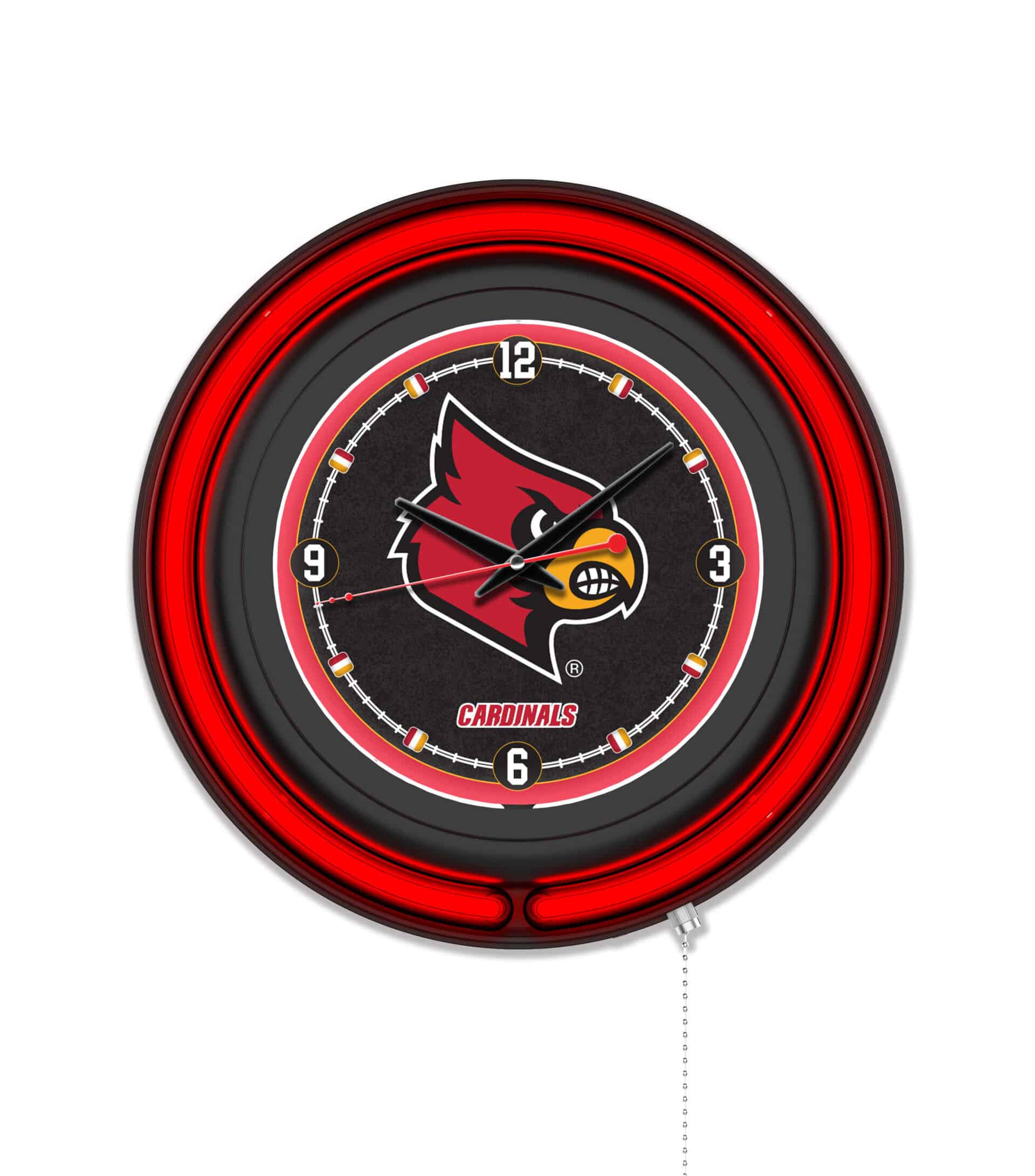 University of Louisville 15-Inch Neon Logo Clock in Black 6 University of Louisville 15-Inch Neon Logo Clock in Black