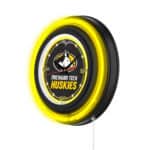 Michigan Tech University 15-Inch Neon Logo Clock in Black