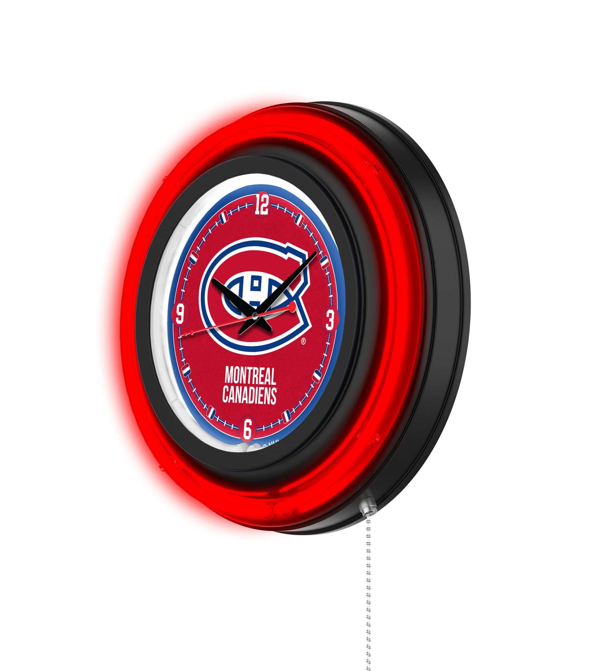 Montreal Canadiens 15-Inch Neon Logo Clock in Black 7 Montreal Canadiens 15-Inch Neon Logo Clock in Black