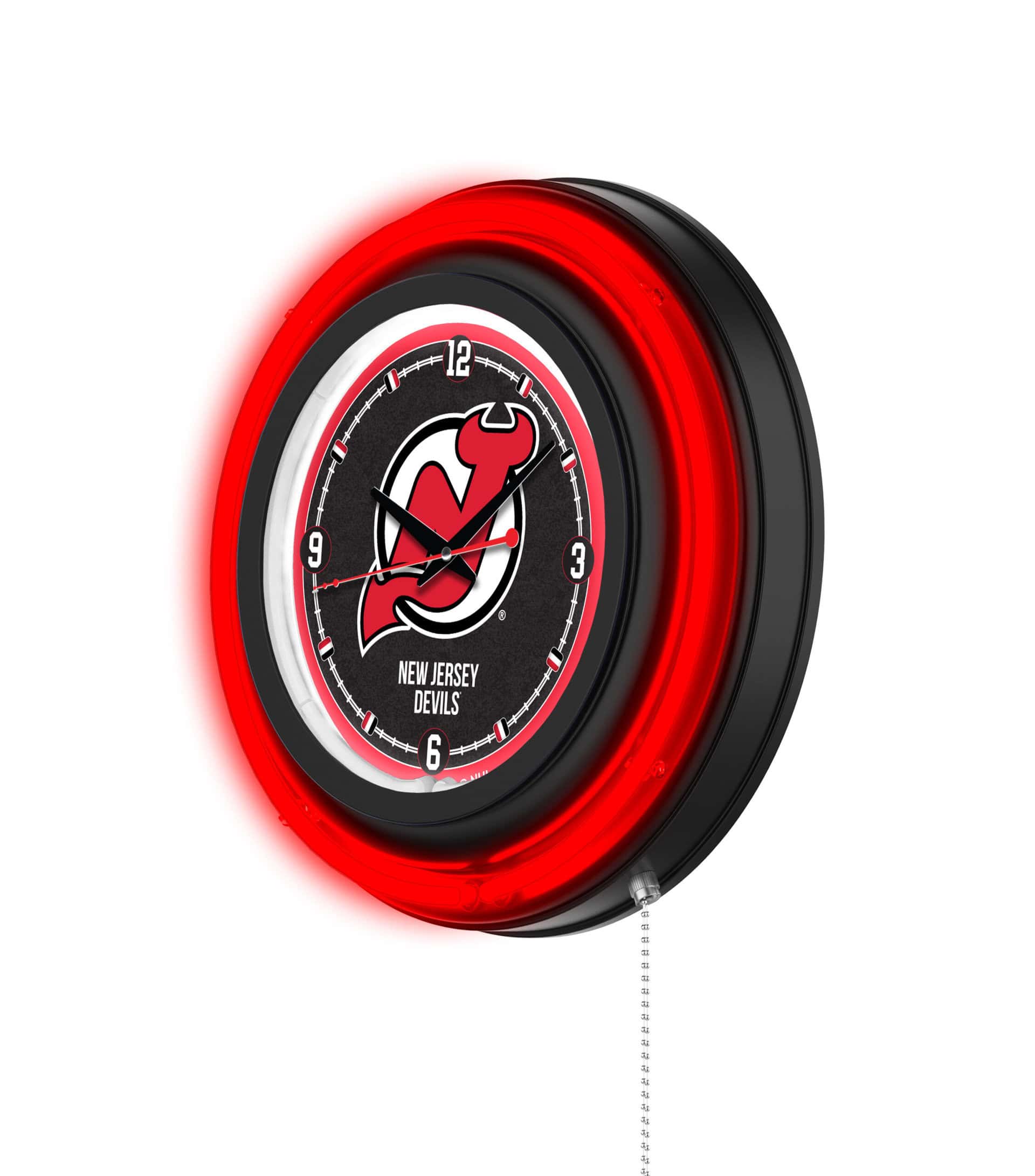 New Jersey Devils 15-Inch Neon Logo Clock in Black 7 New Jersey Devils 15-Inch Neon Logo Clock in Black