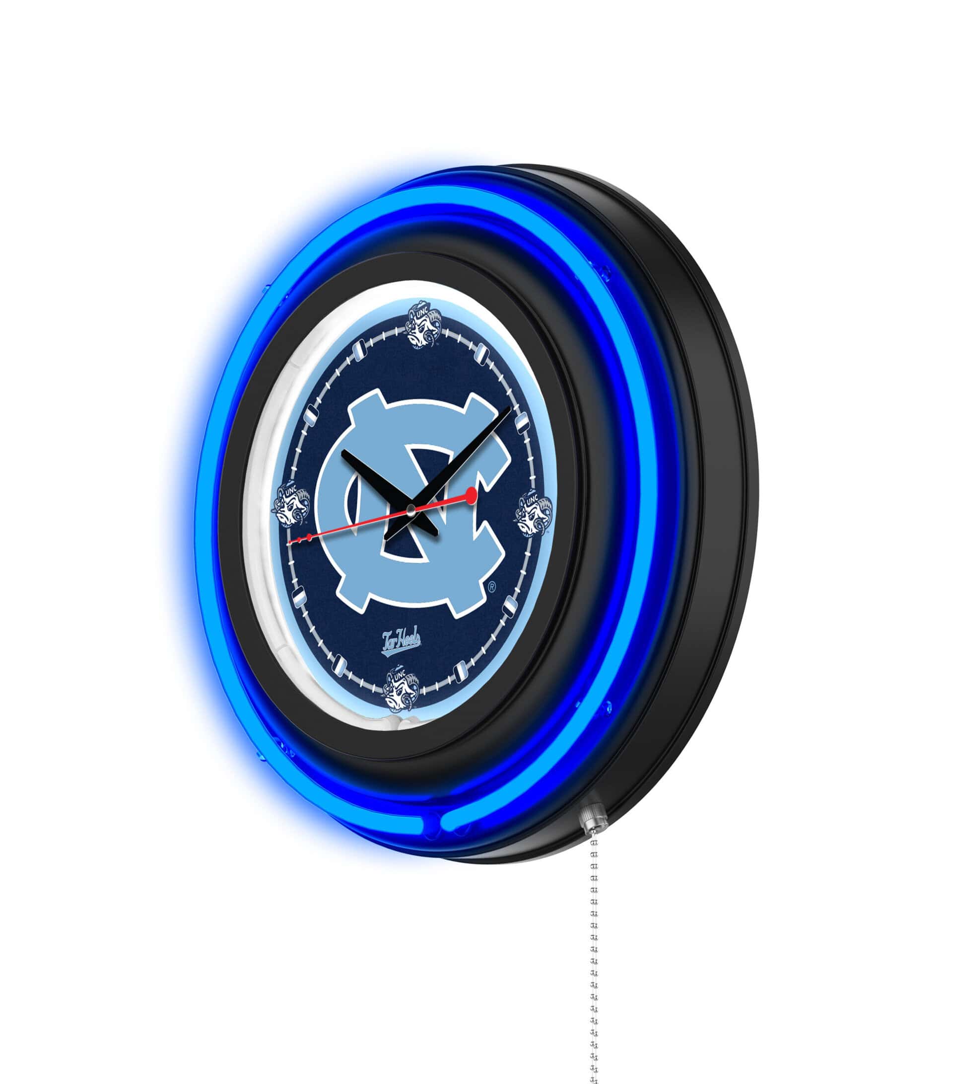 University of North Carolina 15-Inch Neon Logo Clock in Black 7 University of North Carolina 15-Inch Neon Logo Clock in Black
