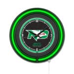 University of North Dakota 15-Inch Neon Logo Clock in Black