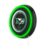 University of North Dakota 15-Inch Neon Logo Clock in Black