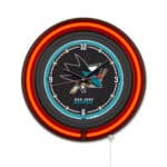 San Jose Sharks 15-Inch Neon Logo Clock in Black 6 San Jose Sharks 15-Inch Neon Logo Clock in Black
