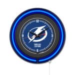 Tampa Bay Lightning 15-Inch Neon Logo Clock in Black 6 Tampa Bay Lightning 15-Inch Neon Logo Clock in Black