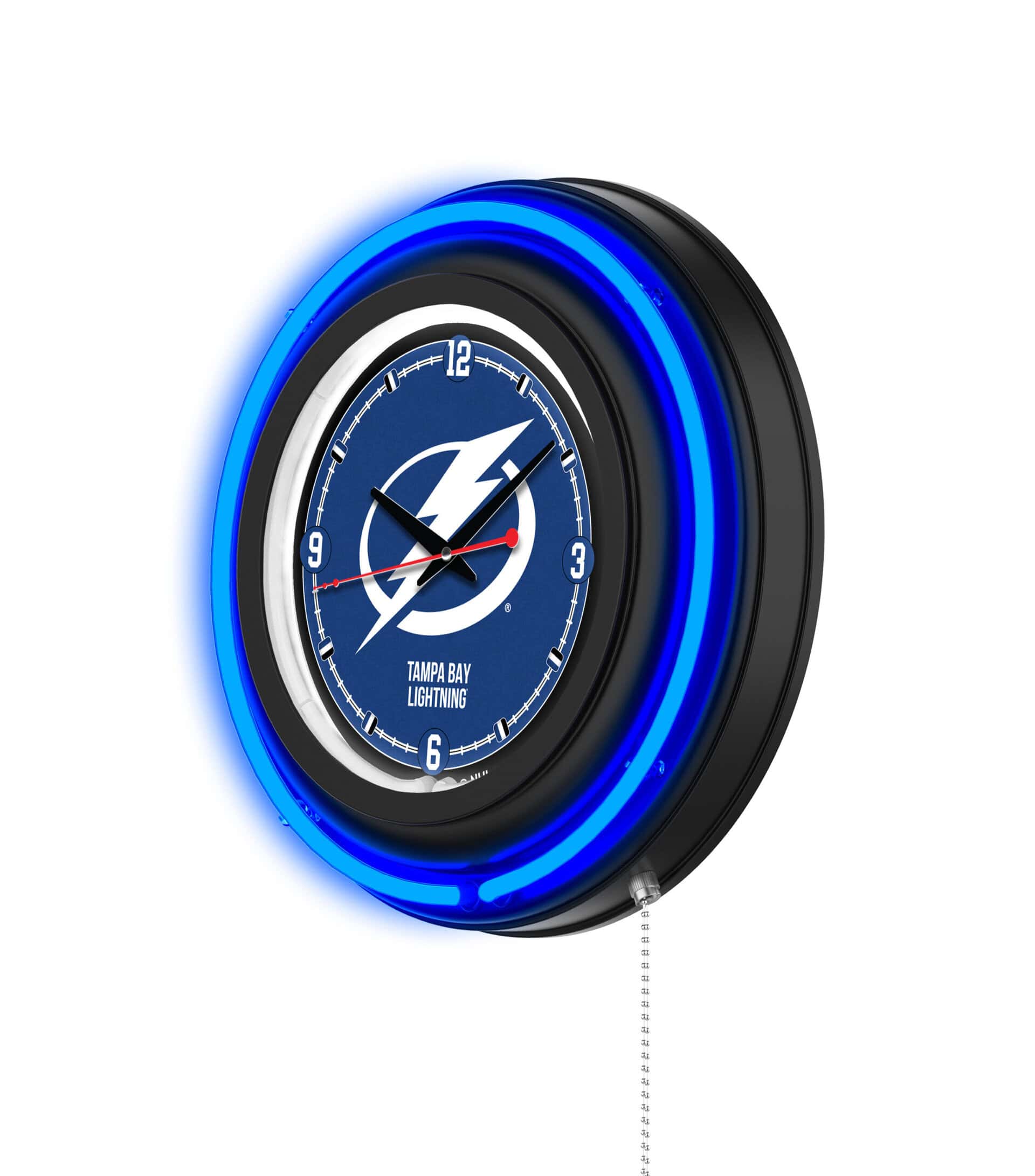 Tampa Bay Lightning 15-Inch Neon Logo Clock in Black 7 Tampa Bay Lightning 15-Inch Neon Logo Clock in Black