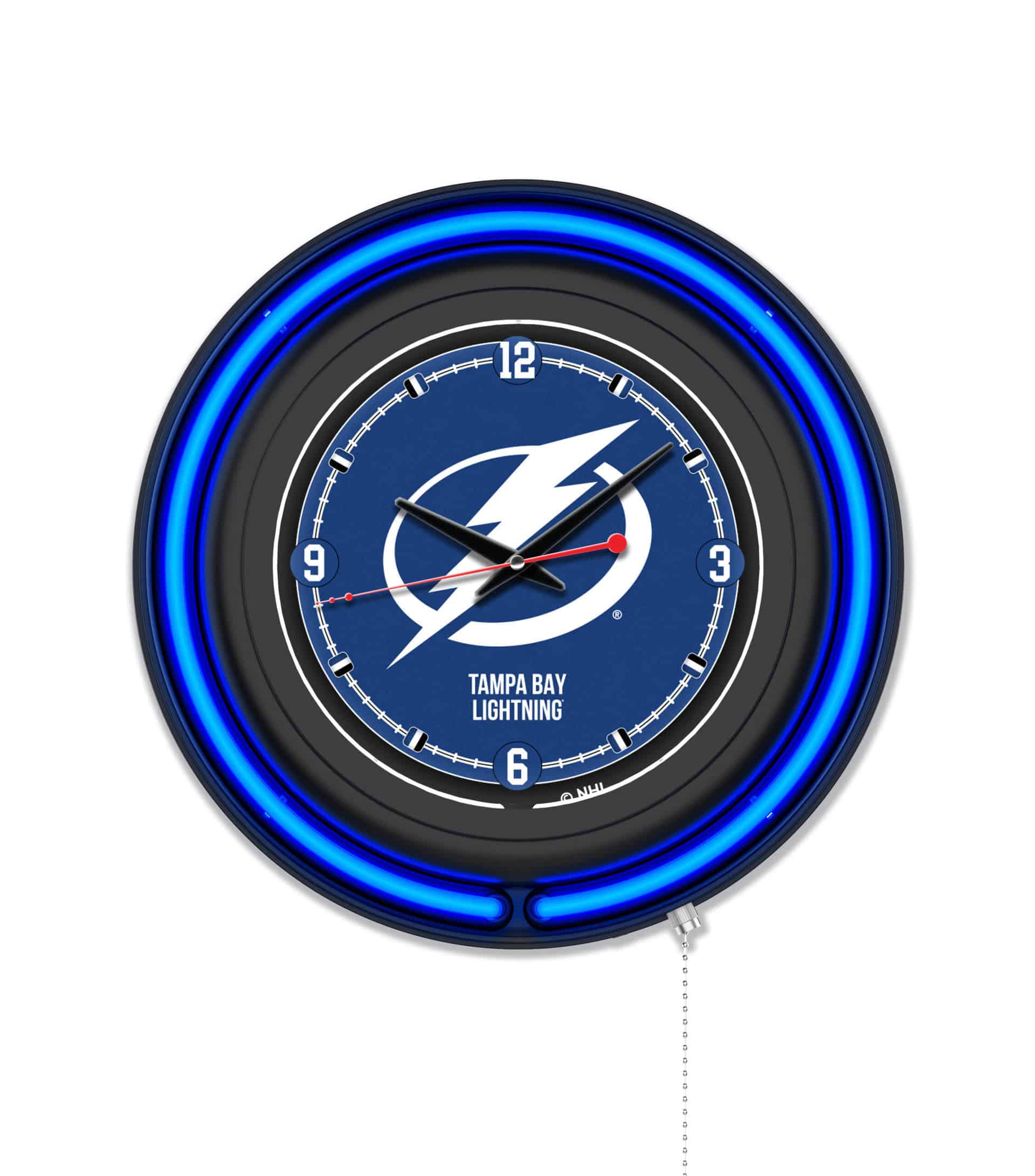 Tampa Bay Lightning 15-Inch Neon Logo Clock in Black 6 Tampa Bay Lightning 15-Inch Neon Logo Clock in Black