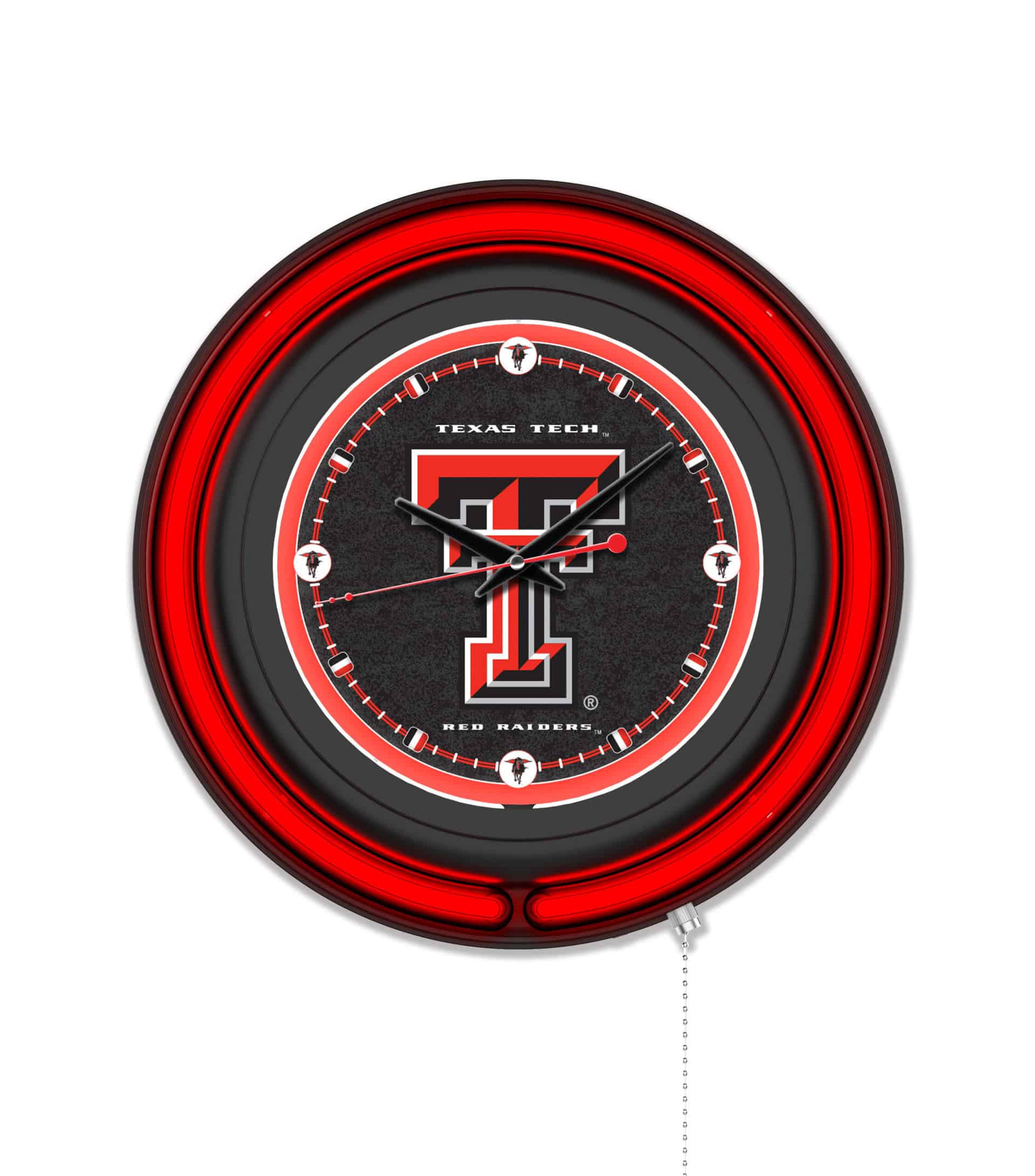 Texas Tech University 15-Inch Neon Logo Clock in Black 6 Texas Tech University 15-Inch Neon Logo Clock in Black
