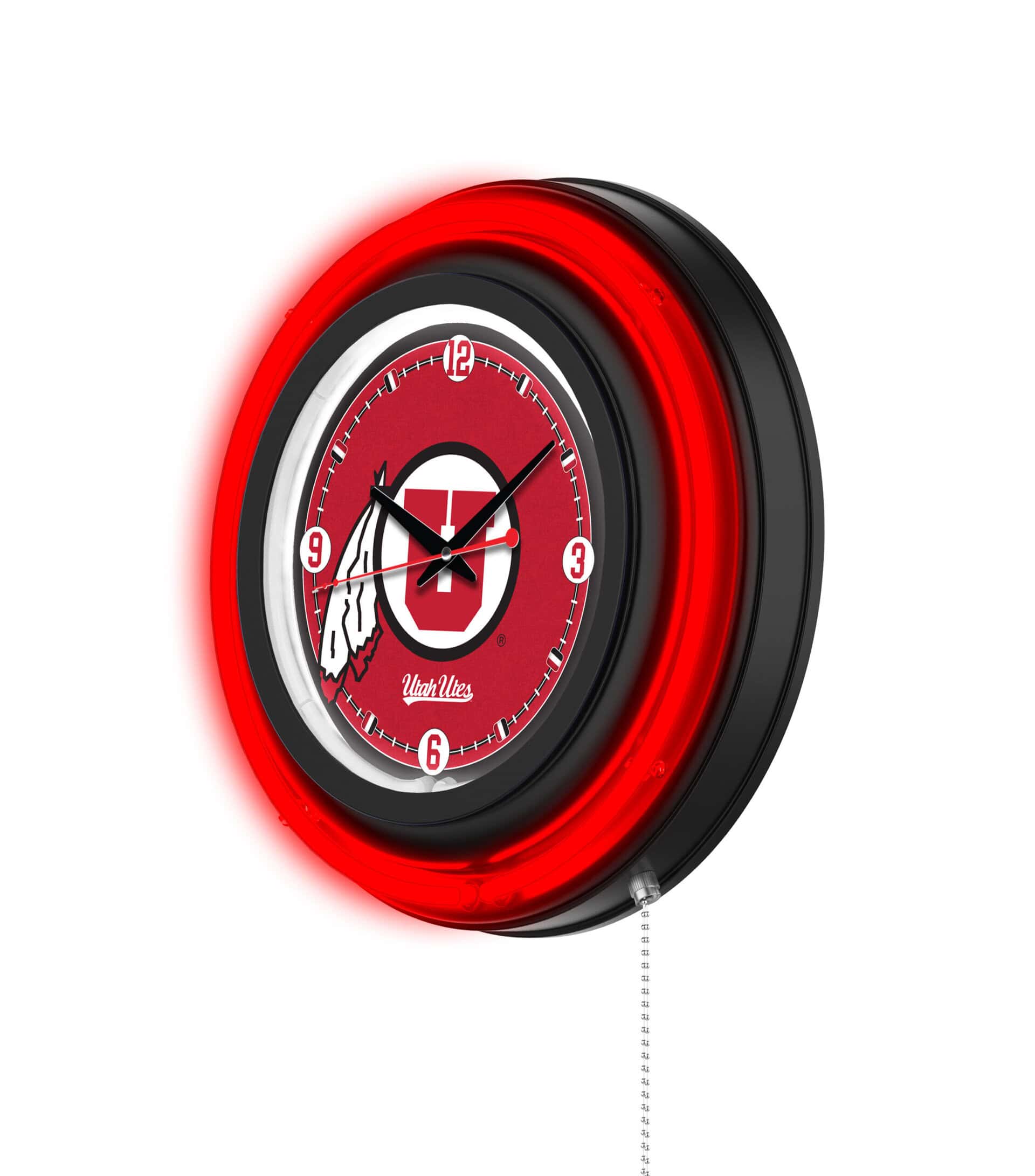 University of Utah 15-Inch Neon Logo Clock in Black 7 University of Utah 15-Inch Neon Logo Clock in Black